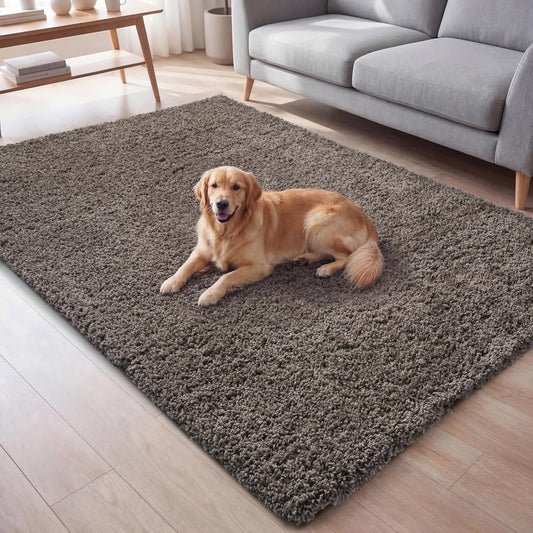 Taupe - Ruglenza Galaxy Shaggy Rug - 2