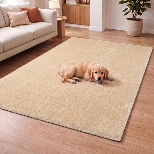 Beige - Ruglenza Como Shaggy Rug - 2