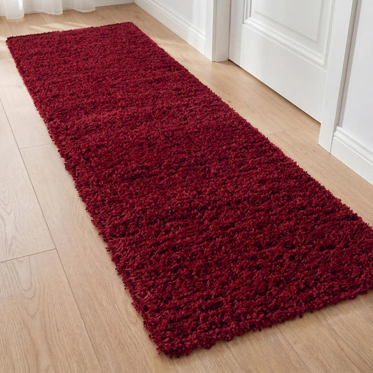 Red - Ruglenza Galaxy Shaggy Rug - 2