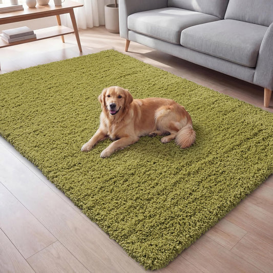 Green - Ruglenza Galaxy Shaggy Rug - 2