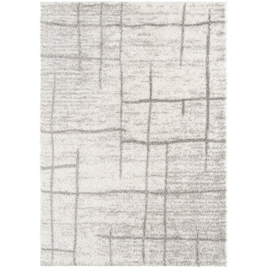 Cream / Dark Grey - 2 - Ruglenza Isola Shaggy Rugs