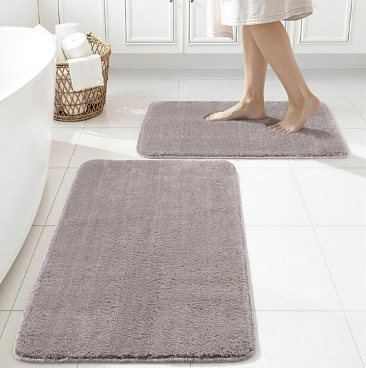 Mink - Ruglenza Aria Bath Mat 2 Piece Set