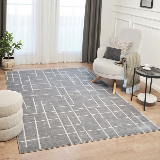 Grey / Grey - 2 - Ruglenza Interno Area Rug - 2
