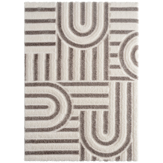 Cream / Mink - Ruglenza Isola Shaggy Rugs